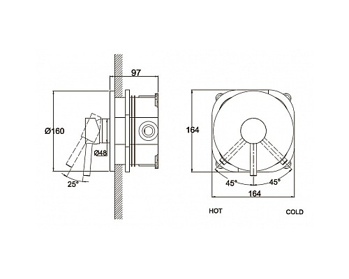 Смеситель для ванной KAISER Merkur 26117