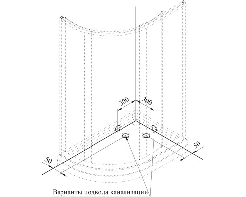 Душевой уголок Radomir 120x80 R с поддоном Белый