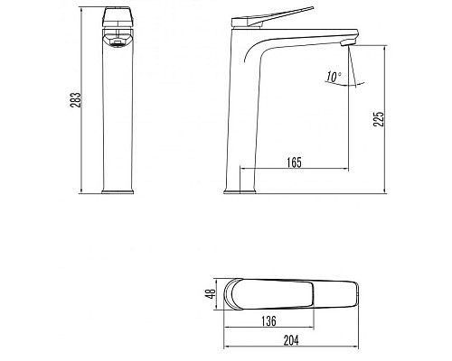 Смеситель для раковины Lemark Bronx LM3709BL Черный