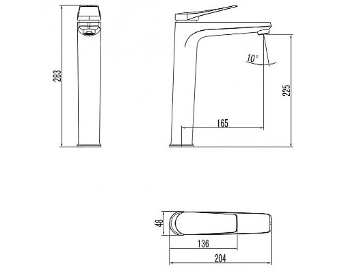 Смеситель для раковины Lemark Bronx LM3709BL Черный