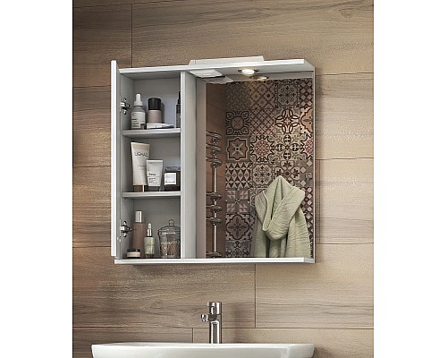 Зеркало со шкафом Vigo Diana 70 L z.DIA.70.L.El с подсветкой Белое