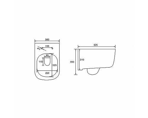 Унитаз Vincea Form VT1-35 подвесной с сиденьем Микролифт