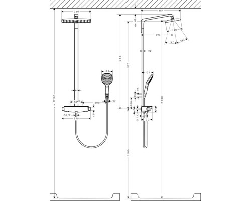 Душевая система Hansgrohe Raindance Select хром 27112000