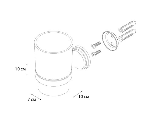Стакан для зубных щеток Grampus Laguna GR-7806 Хром