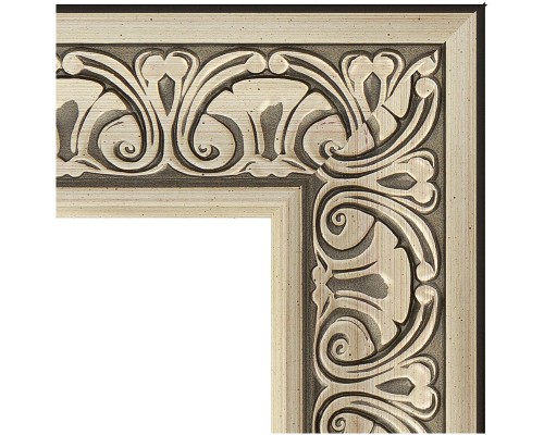 Зеркало Evoform Exclusive 180х120 BY 3632 с фацетом в багетной раме - Барокко серебро 106 мм