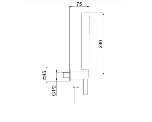 Душевой гарнитур Fiore Kube 30CR8785 Хром