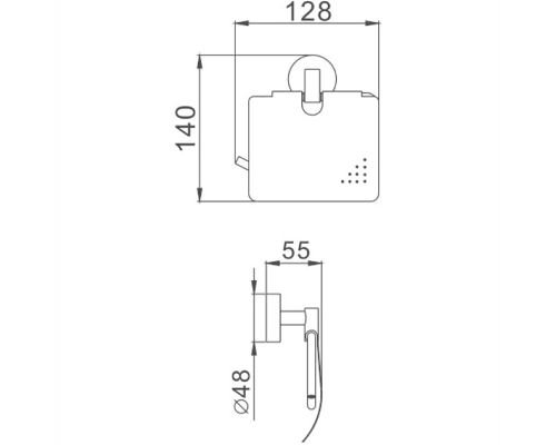 Держатель туалетной бумаги Haiba HB1703 с крышкой Хром