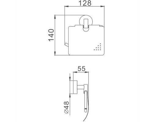 Держатель туалетной бумаги Haiba HB1703 с крышкой Хром