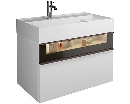 Тумба с раковиной Burgbad Yumo 80 SFMX082 F3193 C0001*1 подвесная Белая Тумба с раковиной Burgbad Yumo 80 SFMX082 F3193 C0001*1 подвесная Белая