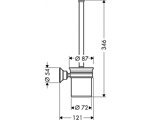 Ершик для унитаза Axor Universal Accessories 42835000 Хром