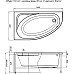 Акриловая ванна Aquanet Mia 140x80 L