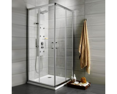 Душевой уголок Radaway Premium Plus D 1900 90x100 профиль Хром стекло прозрачное