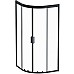 Душевой уголок AM.PM Gem 90х90 W90G-401-090BT профиль Черный матовый стекло прозрачное