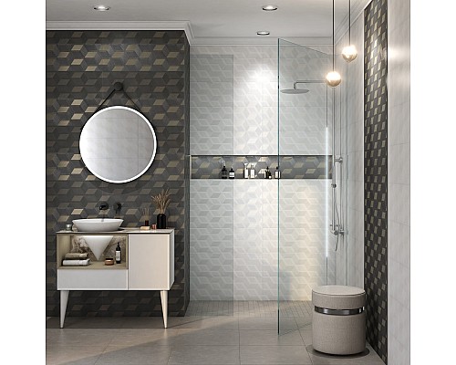 Тумба под раковину Kerama Marazzi CONO подвесная и ящиками 97, белая матовая-лимо Тумба под раковину Kerama Marazzi CONO подвесная и ящиками 97, белая матовая-лимо