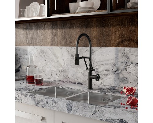 Смеситель для кухни Iddis Grange Черный матовый