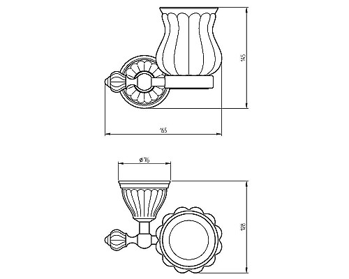 Стакан для зубных щеток Migliore Olivia 17568 Белый Хром