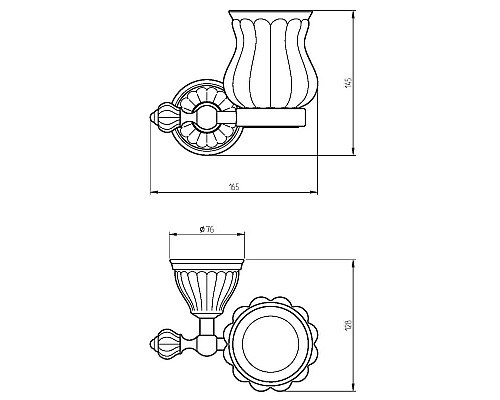 Стакан для зубных щеток Migliore Olivia 17568 Белый Хром
