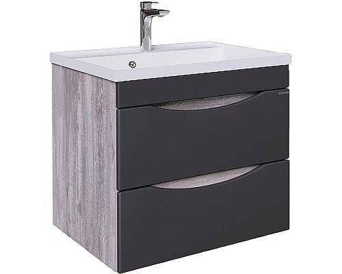 Тумба под раковину Grossman Талис 60 106008 подвесная Бетон пайн Серая