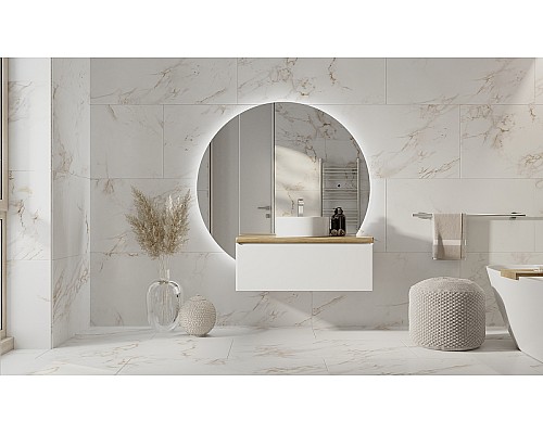 Тумба под раковину Jorno Solis 100 Sol.01.100/P/W подвесная Белая