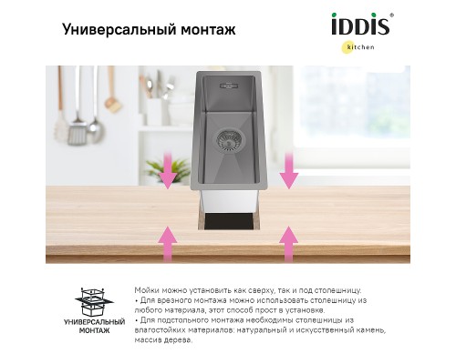 Кухонная мойка Iddis Edifice 20 Графит