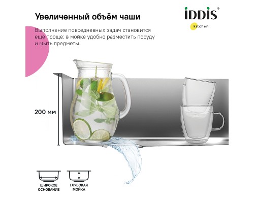 Кухонная мойка Iddis Edifice 20 Графит