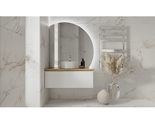 Тумба под раковину Jorno Solis 100 Sol.01.100/P/W подвесная Белая