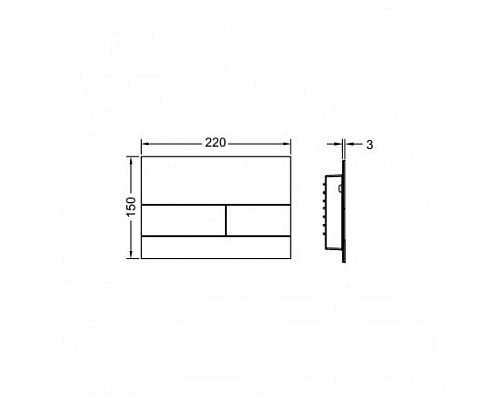 Панель смыва TECE square II 9240830