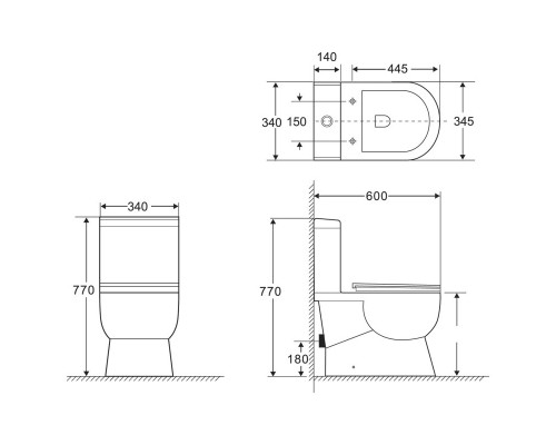 Чаша унитаза BelBagno
