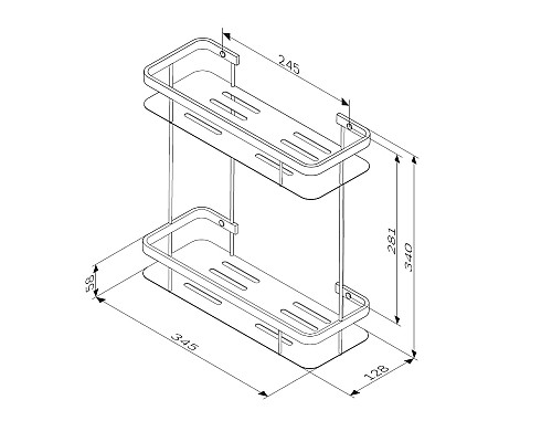 Полка корзина AM.PM Sense L A7453200 Хром