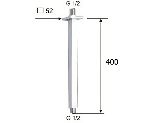 Кронштейн для верхнего душа Remer 347S40 Хром