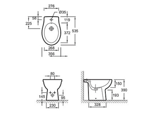 Напольное биде Jacob Delafon EBB000200