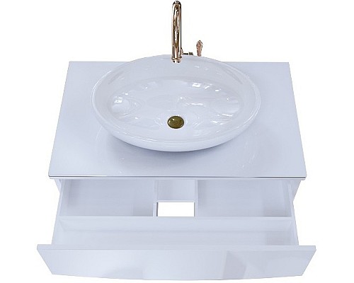 Тумба под раковину 1MarKa Nega 80П Ц0000002813 подвесная Белый глянец