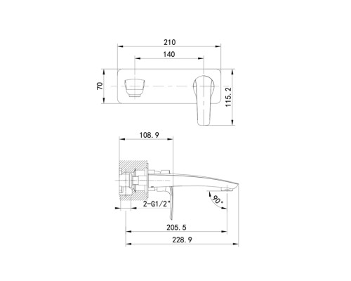 Смеситель для раковины Iddis RAYBN00i65 Сатин