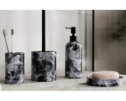 Стакан для зубных щеток WasserKRAFT Neime K-1928 Черный Белый