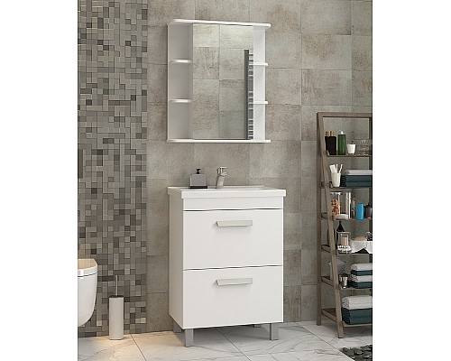 Тумба под раковину Vigo Nova 60 tn.NOV.MIR.60.2Y Белая