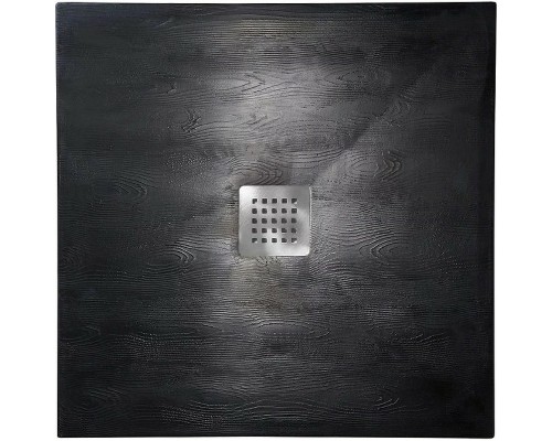 Душевой поддон из искусственного камня Veconi Tezeo 90x90 Черный
