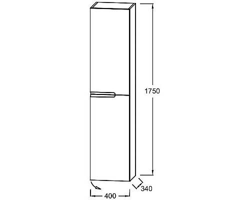 Шкаф пенал Jacob Delafon Nona 40 R EB1983RRU-442 подвесной Серый антрацит