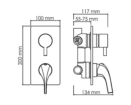 Душевая система WasserKRAFT A71207 Золото