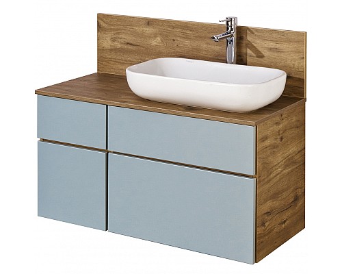 Тумба под раковину Aquaton Мишель 100 1A256901MIX30 подвесная Дуб рустикальный Фьорд