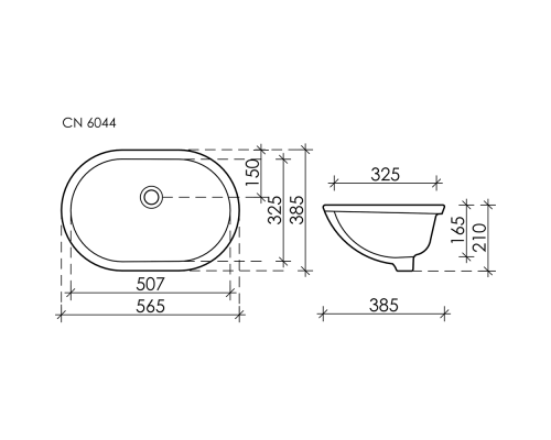 Раковина Ceramica Nova Element 57 CN6044 Белая