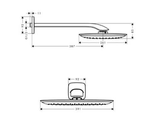 Верхний душ Hansgrohe PuraVida