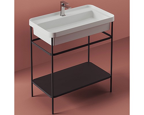 Консоль под раковину Artceram Fuori 60 ACA056 17 Черная матовая