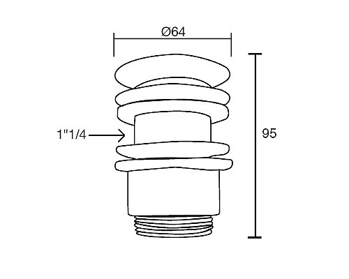 Донный клапан Margaroli 304LOB click-clack Бронза
