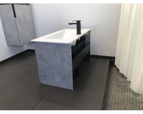 Тумба с раковиной Comforty Франкфурт 90 00-00007342 подвесная Бетон светлый