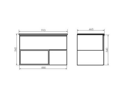 Тумба с раковиной Comforty Франкфурт 90 00-00007342 подвесная Бетон светлый