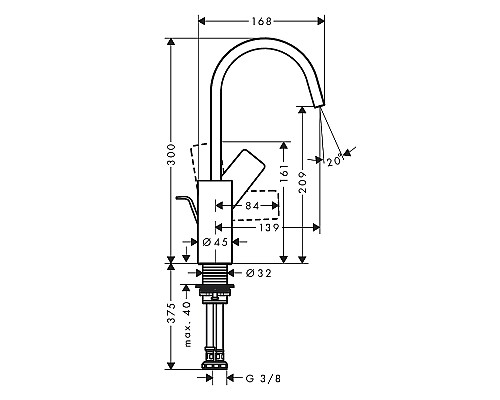 Смеситель для раковины Hansgrohe Vivenis 75030000 Хром