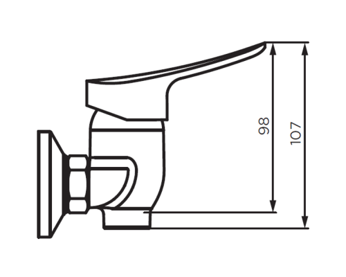 Смеситель для душа Dorff Norma D1020000 Хром