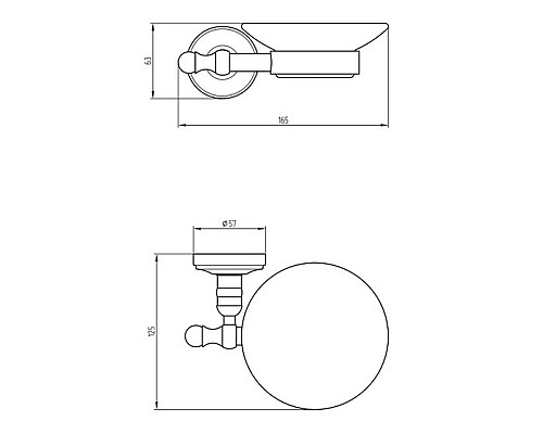Мыльница Migliore Mirella 17308 Золото