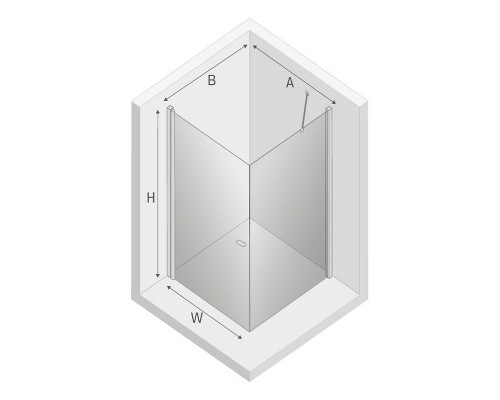 Душевое ограждение NEW TRENDY NEW SOLEO 70x70x195 (хром)