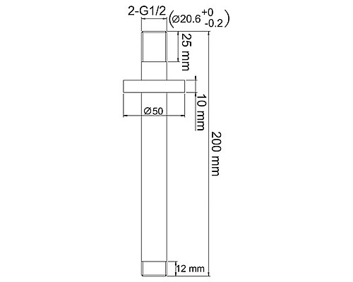 Потолочный излив для душа WasserKRAFT A068